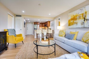 open concept living room and kitchen