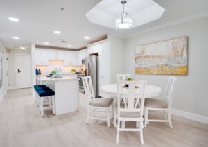 residential kitchen and dining room