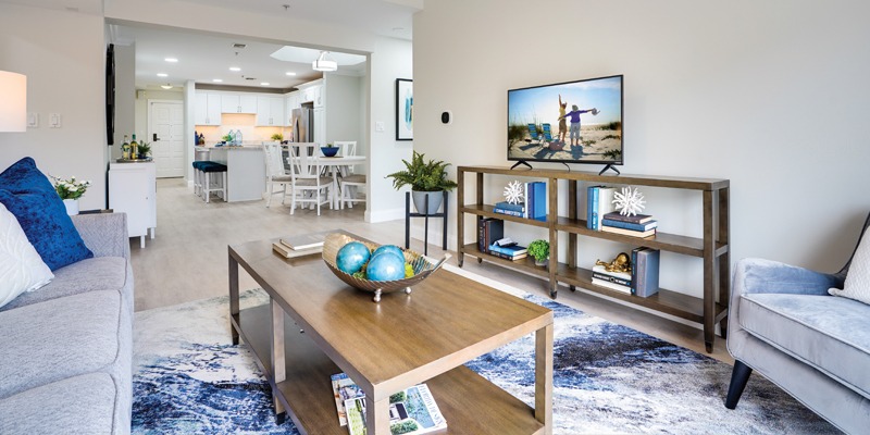 residential living room at covenant living of florida